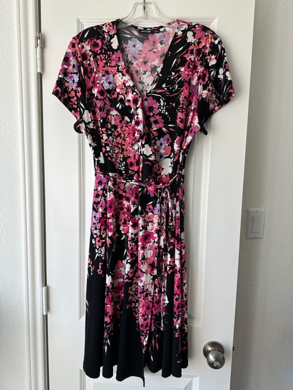 Apt. 9 Black Dress with Pink Floral Print - Picture 2 of 6